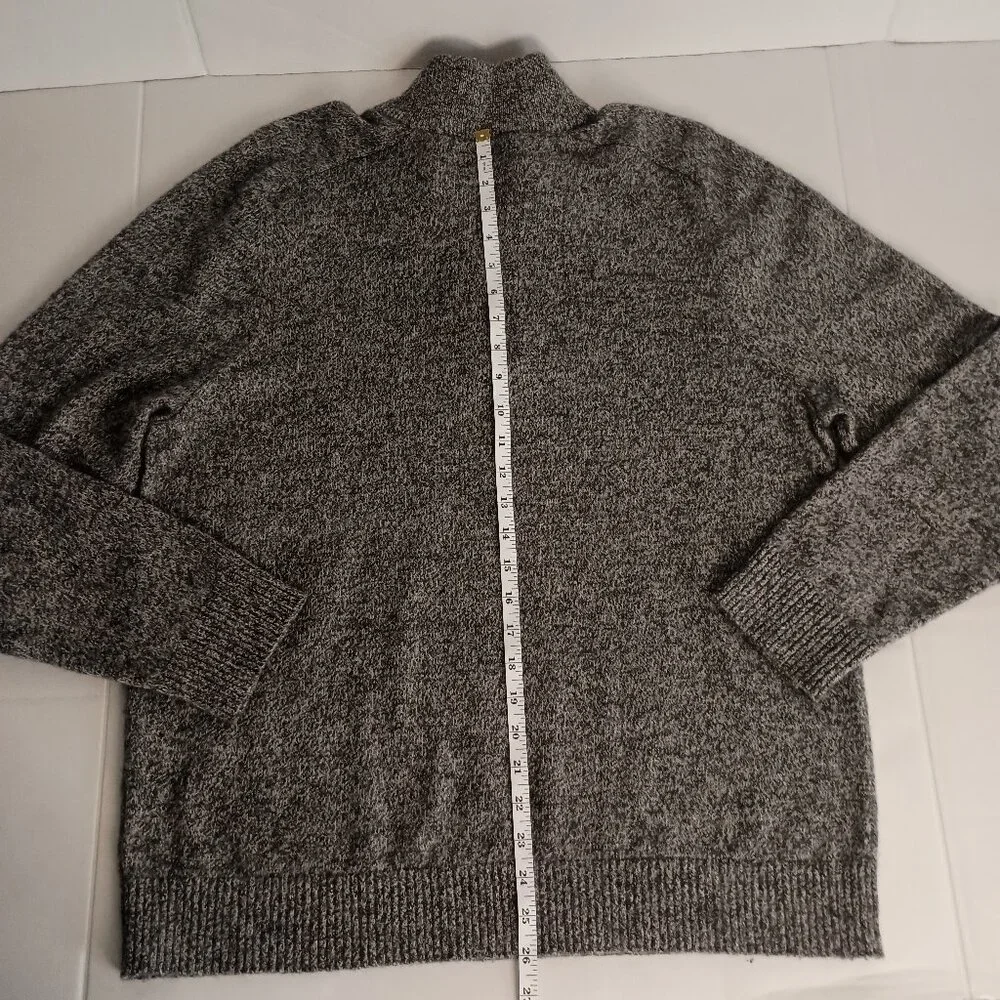 J Crew Sweater 1/4 Zip Warm Classic Gray/Black/White Men’s Size XL VGUC - Picture 10 of 13